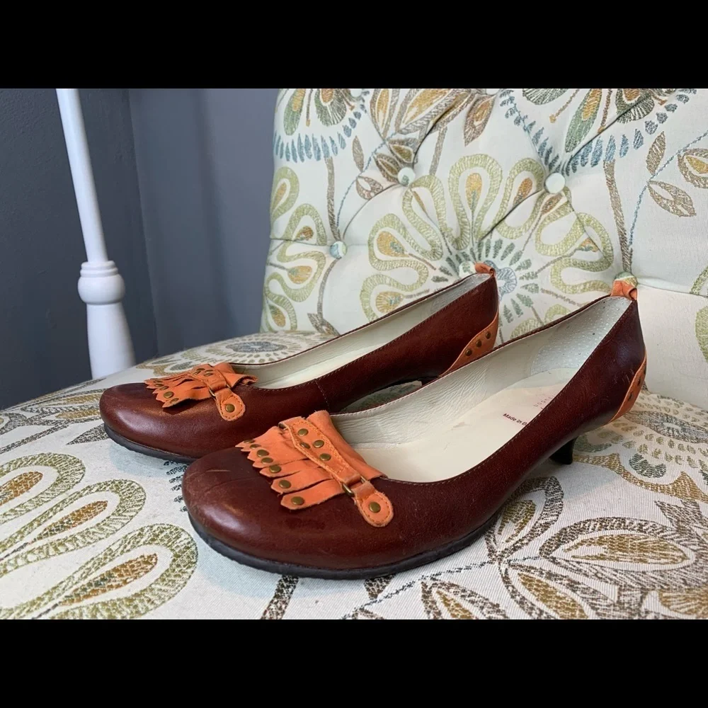 KAJU by A.G. Giraudon US  9.5 Kitten Leather Heels